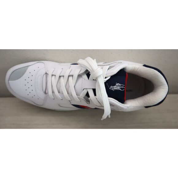 Polo Ralph Lauren Men's Sz 13D White Multi Leather Court Mid Pro Casual Shoes - Picture 12 of 14